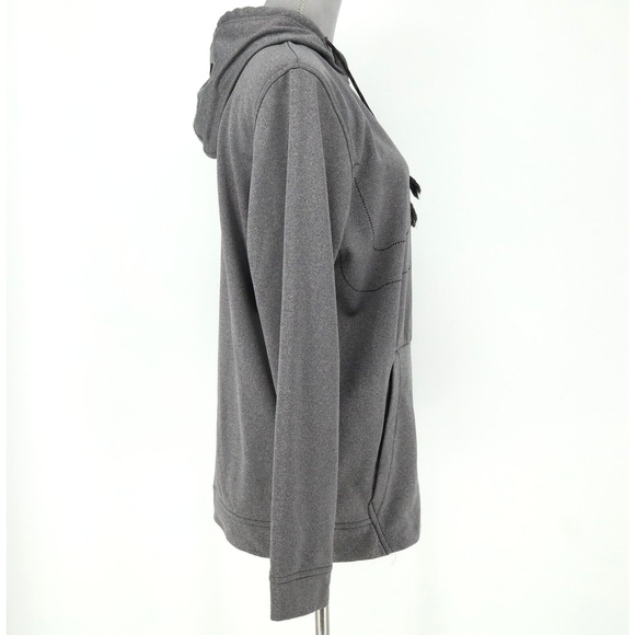 Under Armour Hoodie Sweatshirt Medium Mens Gray Coldgear Pullover Pouch Pocket - Picture 7 of 10